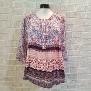 3 for 20 Nine West floral multicolored blouse L